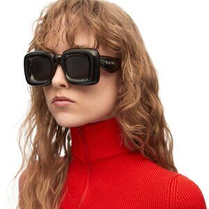 NEW LOEWE SUNGLASSES, BLACK SQUARE EYEWEAR LOEWE